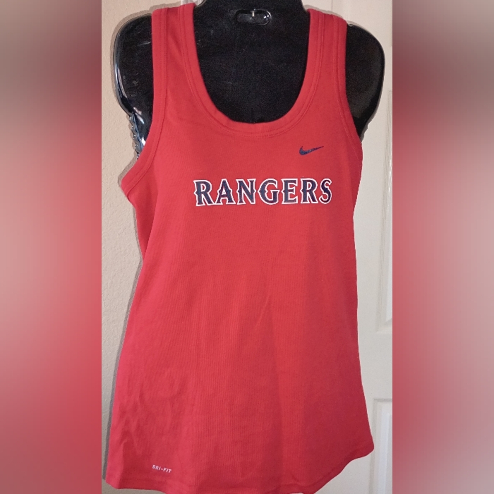A Red Nike Texas ranger tank top in good condition excellent for the gym